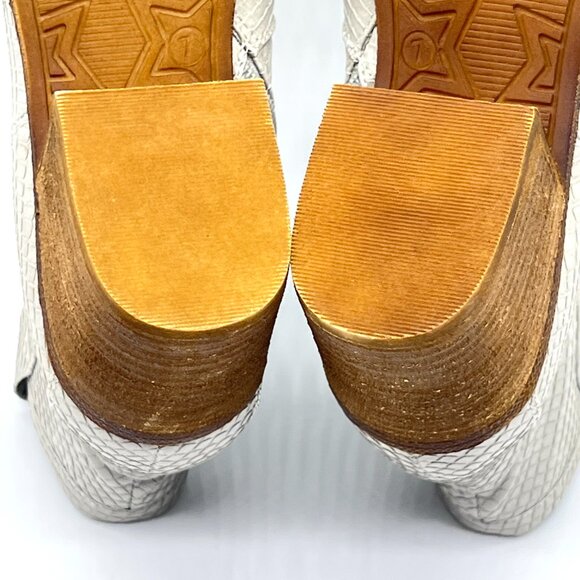 Dirty Laundry Womens Size 7 Unite Gray Snakeskin Western Ankle Boots Shoes‎ - Picture 12 of 16